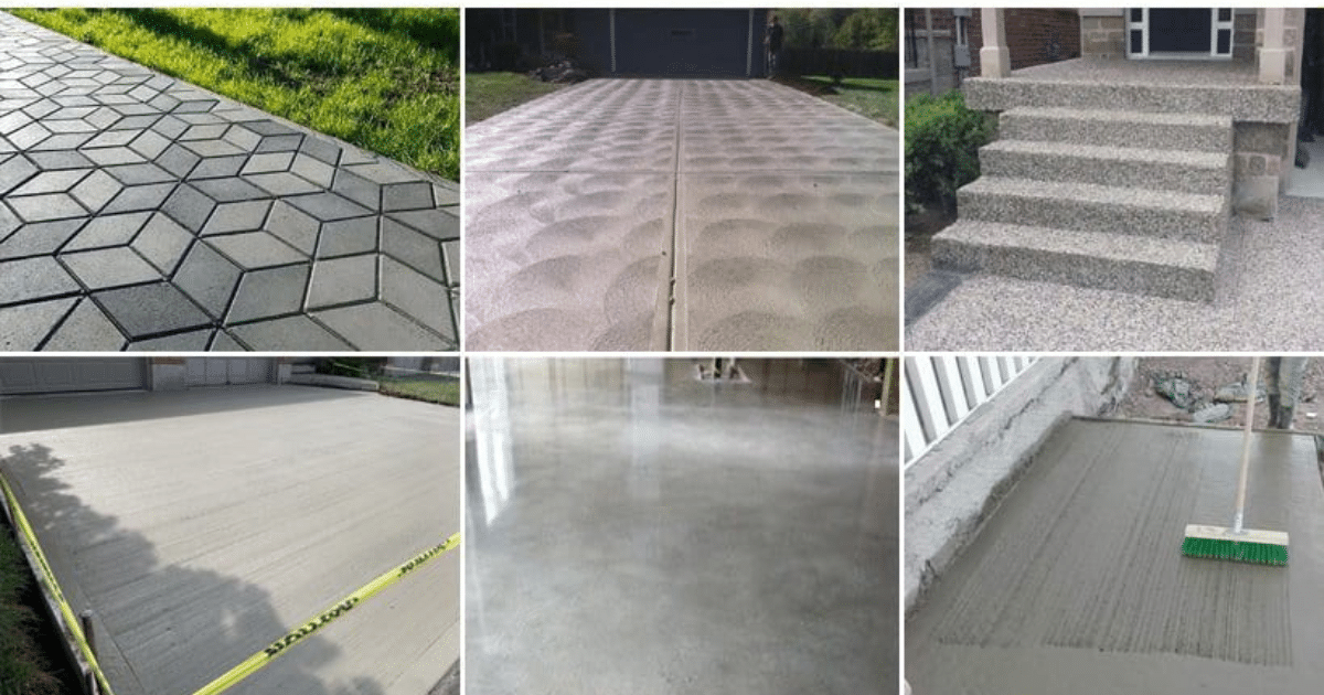 types of concrete finishes for patios​